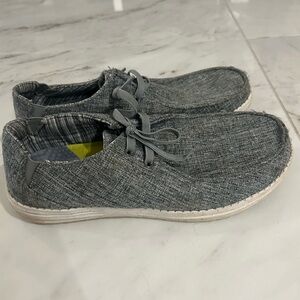 Skechers Gray canvas Men's Loafers boat shoes size 10